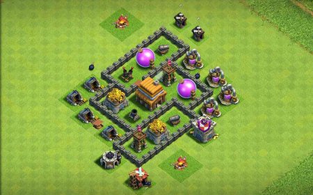 Unbeatable TH4 Farming Base for Maximum Loot