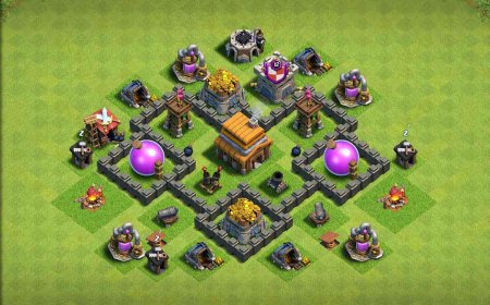 Insane TH4 Best Defense Base