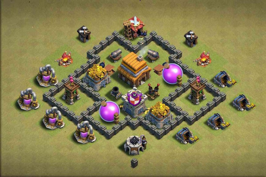 mejores bases de clash of clans ayuntamiento 4