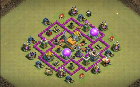 Anti-Air TH6 Base for War Defense