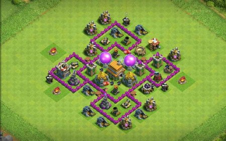 Top TH6 Farming Base with Link For COC