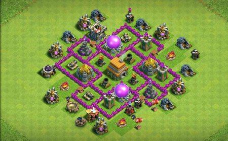 Best TH6 Farm Base with Anti-Air Defense