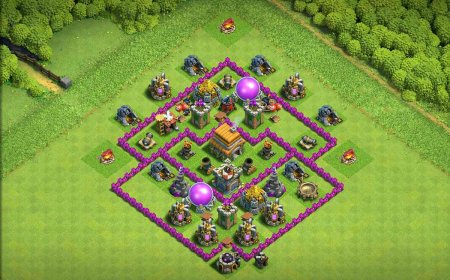 Powerful TH6 Farming Base for Loot Safety