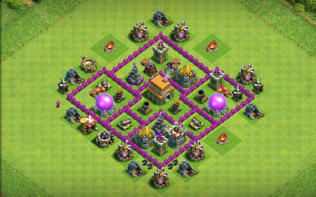 Powerful CoC TH6 Trophy Base for Trophy Protection