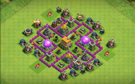 Creative TH6 Trophy Base Layout for Maximum Defense