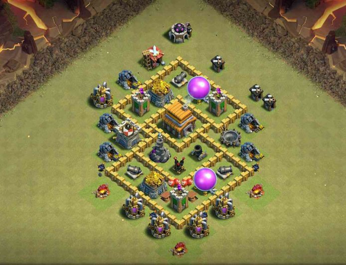 Anti Ground TH5 Base: Defend against multiplayer attacks in CoC