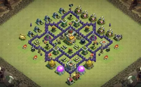 Best TH7 War Base Anti 2 Star Design