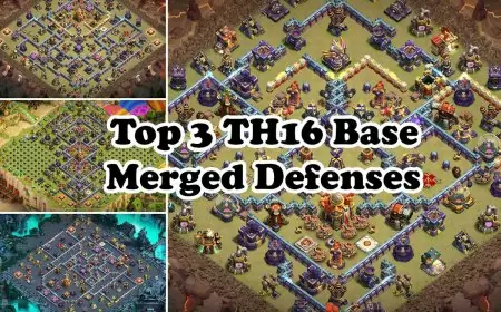 COC TH16 Base Layouts: Top 3 War - Merged Defenses for Clash of Clans