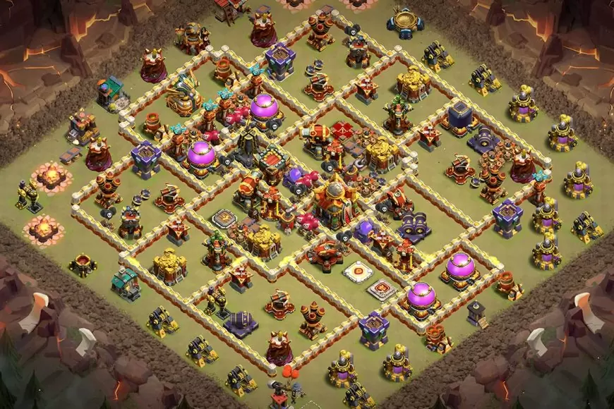 TH16 Base Anti 2 Stars with multiple compartments