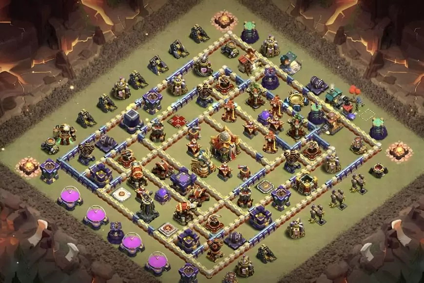 Base de Guerre TH16 Efficace à Copier – aperçu du plan TH16