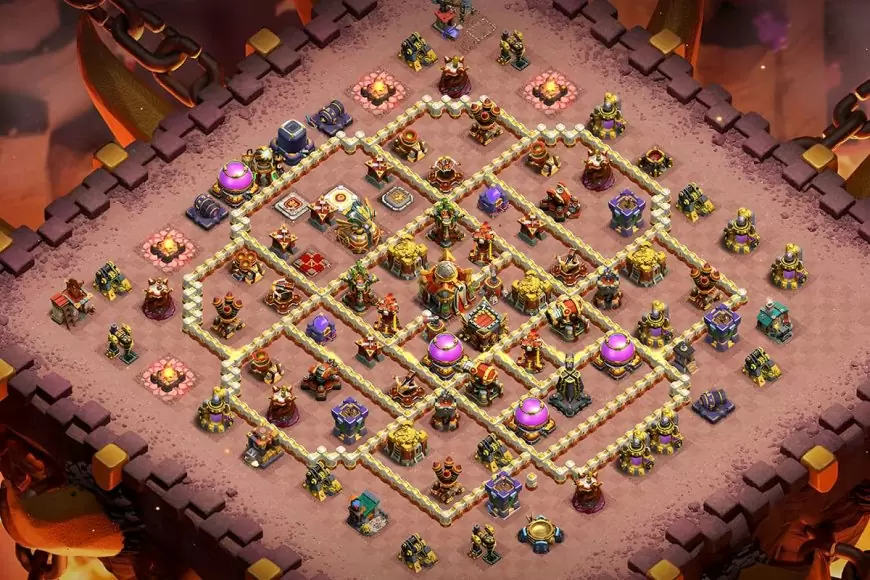 Base de Guerre TH16: Stratégie de Défense Efficace – aperçu du plan TH16