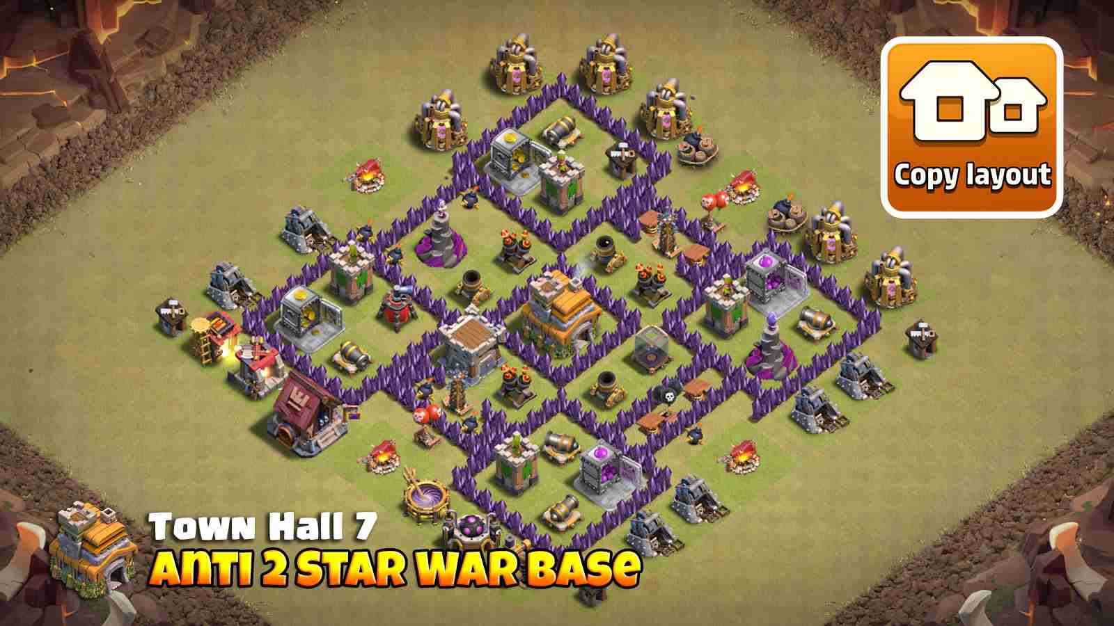 Copy COC Town Hall 7 War Base plan